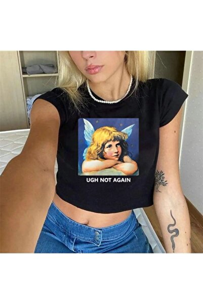 Le Savu Sevunera Ugh Not Again Crop de culoare neagră