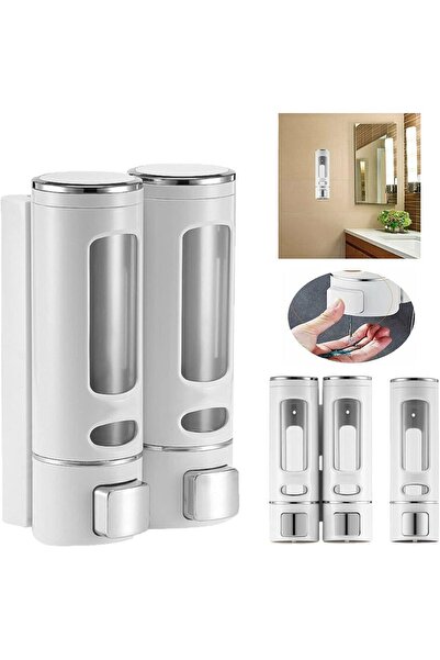 MAİN SHOP Dozator manual de săpun și șampon de perete de 400 ml - 2 buc