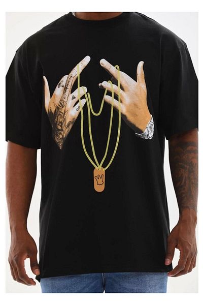 Mikro Tricou cu imprimeu oversize unisex