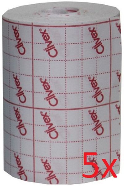 CLİVEX مجموعة Clivex المرنة المضادة للحساسية المكونة من 5 قطع - 10 سم × 5 متر (بدون صندوق)