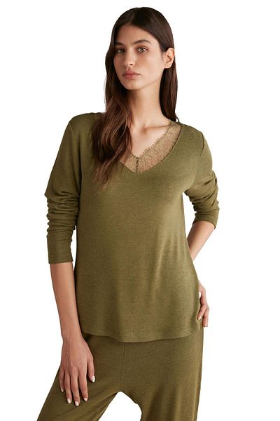 Penyemood Σετ γυναικείες πιτζάμες Lux Mood Green - Combed Cotton 9533
