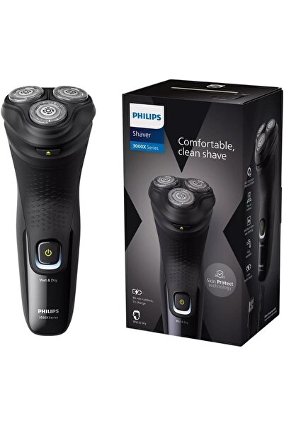 Philips 3000X Serisi Tıraş Makinesi  Sinekkaydı Tıraş, Islak ve Kuru Kullanım...