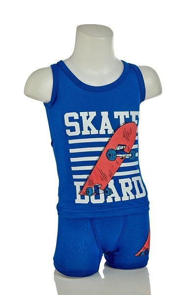 Bebelop Skate Skateboard Pattern Lenjerie interioară pentru băieți Costum de jos și de sus