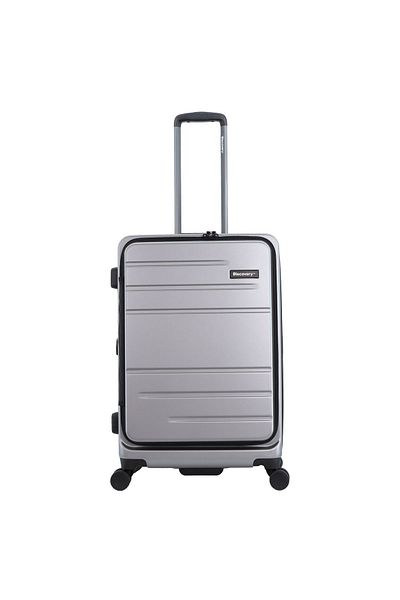 Discovery Patrol Medium, TSA Lock, Expandable, 4 Double Wheels, 24 Inch Silver