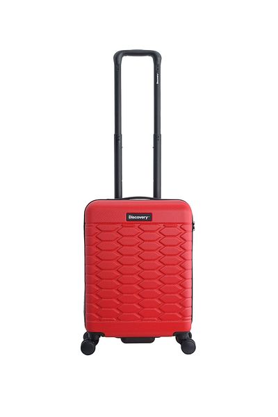 Discovery Reptile ABS Carry-On, TSA Lock, 4 Double Wheels, 20 Inch Red