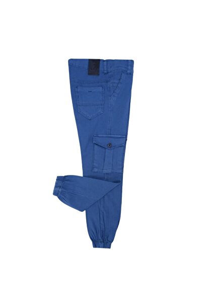 Bebelop Erkek Çocuk Komando Cepli Dar Paça Lastikli Kot Pantolon