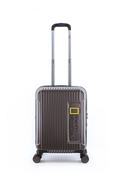 NATIONAL GEOGRAPHIC Canyon Luggage Trolley Carry-On Small Metallic Mud