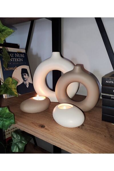 Genel Markalar Perfingo Bohem Halka Vazo Ve Elips Mumluk Seti Pinterest