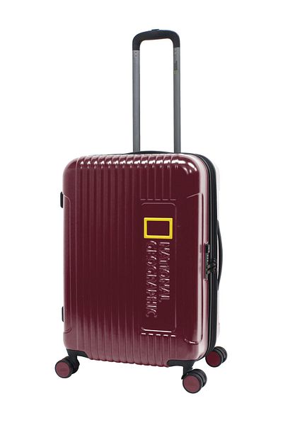 NATIONAL GEOGRAPHIC Canyon Luggage Trolley Medium Check-In Burgundy