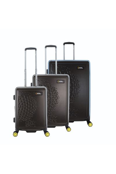 NATIONAL GEOGRAPHIC Globe Luggage Set 3 pc Khaki