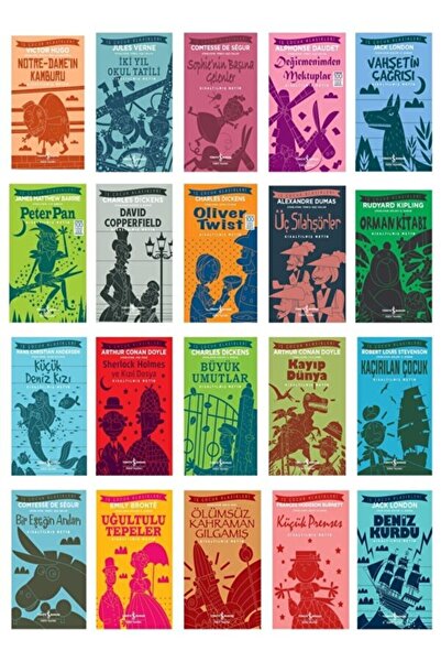 TÜRKİYE İŞ BANKASI KÜLTÜR YAYINLARI Ilköğretim Dünya Çocuk Klasikleri 20 Kita...