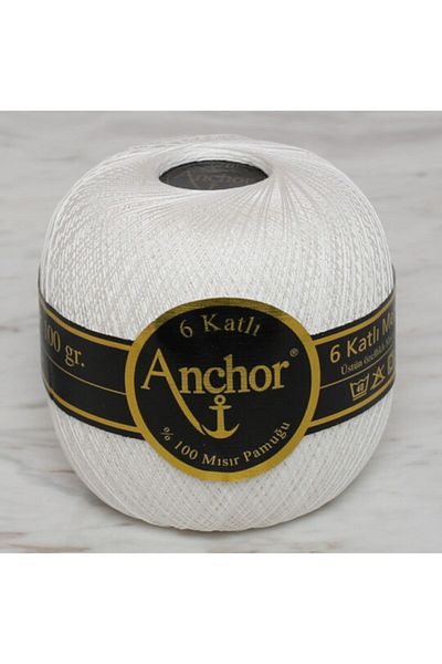 Anchor Mercerized Lace Thread 6 στρώσεων 100 γραμμάρια Άγκυρα Νο 70