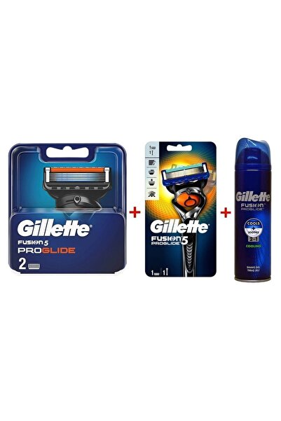 Gillette Fusion 5 Proglide Tıraş Seti (yedek Bıçak + Tıraş Makinesi + Tıraş J...