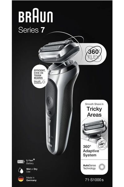 Braun Series 7 AutoSense Teknolojisi İle Kusursuz Sakal Traşı Islak Kuru Kullanım
