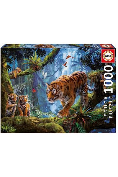EDUCA 1000 Pieces Tiger on the Tree Puzzle