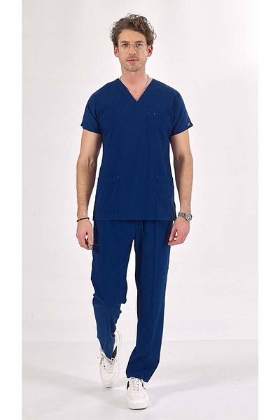 Uçak Medikal Blazer Blue CORE FLEX Lycra Costum chirurgical