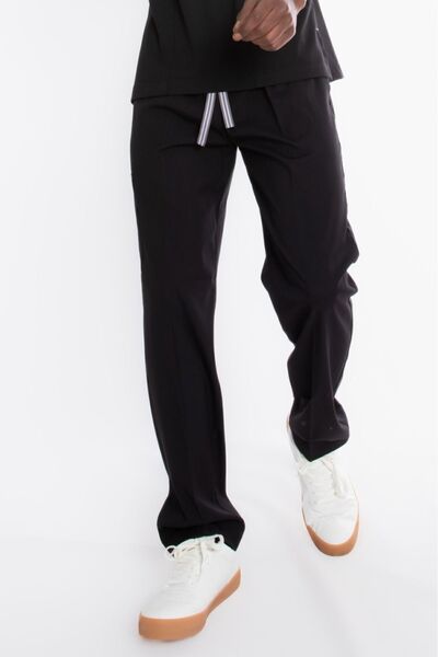 Uçak Medikal Siyah Core-Flex Likralı Erkek Pantolon