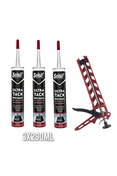 Selsil Özerden-Selsil Ultra Tack No Naıl Ultra Güçlü Yapıştırıcı 3x290ml + si...
