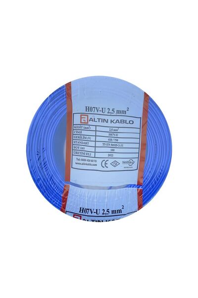 Altın Kablo ALTIN MARKA 2.5 NYA MAVİ RENK 100 MT