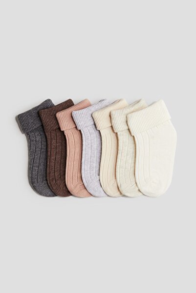 H&M 7-pack wide-rib socks