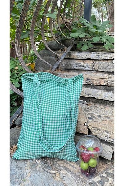 White Alamode Τσάντα ώμου με σχέδιο Gingham