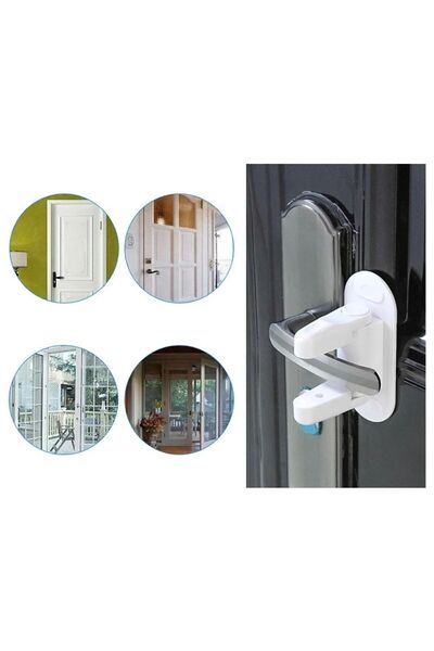 TİNEKE Practical Manual Child Door Lock - Self-Adhesive, Multifunctional Baby Safety Lock