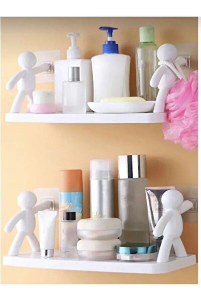 Keyfi Sepet 2 Adet Rambo Raf Baharatlık Rafı Makyaj Malzeme Rafı Kendinden Yapışkanlı Banyo Mutfak Organizer Raf