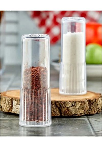 Keyfi Sepet 2 Pieces Crystal Mica Salt and Pepper Shakers (Not Glass)