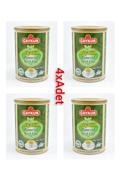 Çaykur Organic Emerald Green Tea 4Xpcs 125Gr (Cylinder Box)