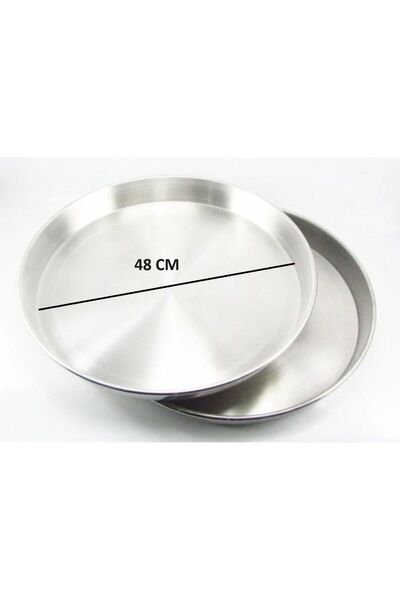 Home Alüminyum Baklava Börek Kek Fırın Tepsi Iç Çap: 48 Cm Yükseklik: 4,5 Cm
