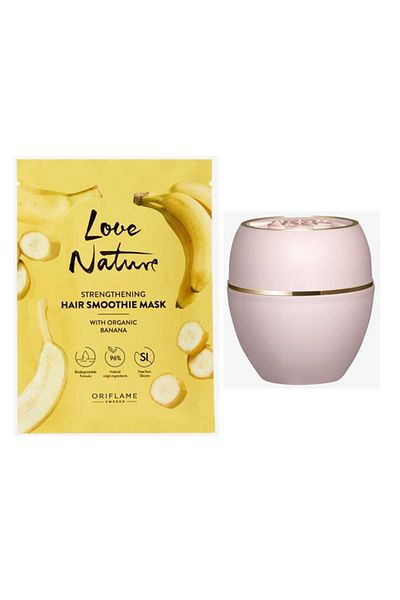 Oriflame قناع مقوي للشعر من Love Nature يحتوي على موز عضوي ومرطب متعدد الأغراض