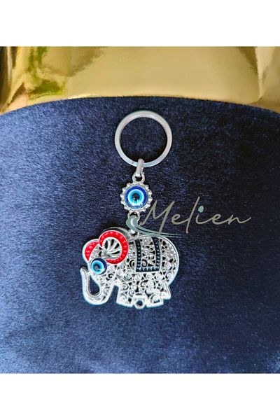 Melien Evil Eye Beaded Big Elephant - Μπρελόκ Πόρτα και Αυτοκίνητο Δώρο Στολίδι Αξεσουάρ Τσάντα