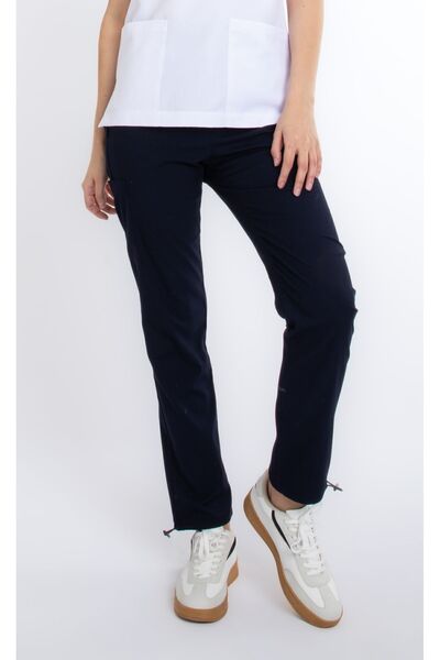 Uçak Medikal Lacivert Core-Flex Likralı Kadın Pantolon (Ayarlanabilir Lastikl...