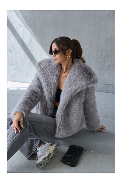 Elif Özbey Butik Premium Gray Fur