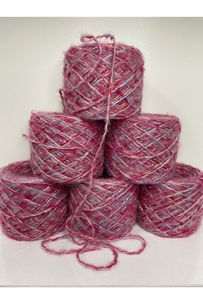 göçer Moher 600gr Ακρυλικό Fujya - Baby Blue και Οπτικό Δίχτυ με πούλιες 2mm