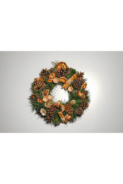 White Alamode New Year Special Pinecone Door Ornament