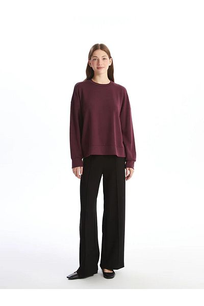 LC Waikiki Oversize Γυναικείο Φούτερ - Crew Neck, Solid Cut