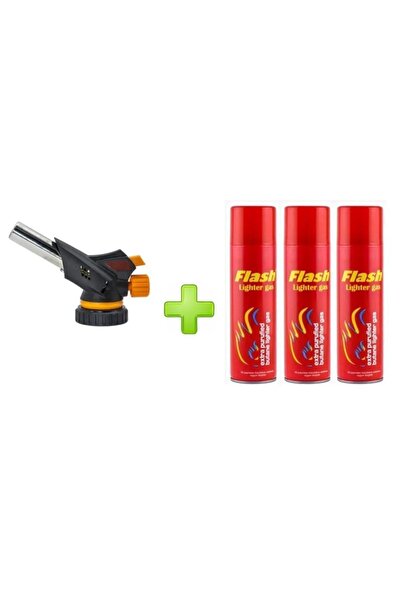 Genel Markalar 1300 Derece Profesyonel Pürmüz Çakmak Ws-509c Kafa Çakmak 3 Adet Flash Gaz Hediye