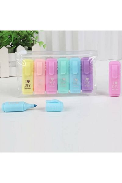 Marla Mini Highlighter 6 Pack Ziplock Bag