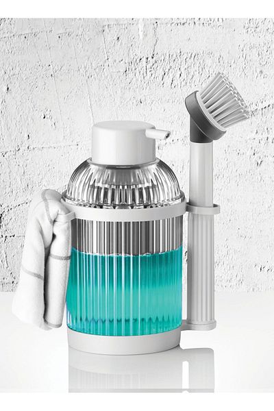 Keyfi Sepet Kitchen Cleaning Set - Towel Rack, Brush, Soap Dish