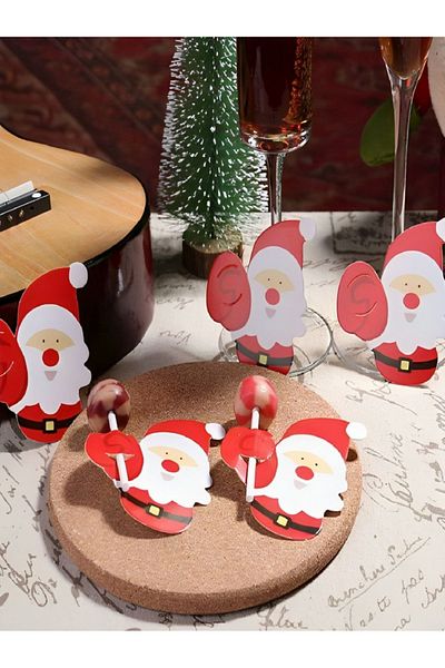 Kutumania 5 Christmas Themed Lollipop Cards with Santa Claus