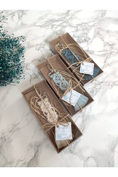 Es-Na Life Decoration 25 قطعة من حلوى الزفاف، هدية الخطوبة، سلسلة مفاتيح مكرامية