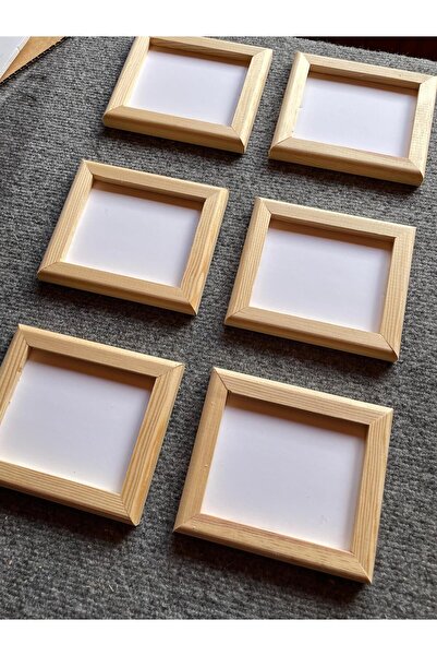 caddehediye DOĞAL AHŞAP ÇERÇEVE 6'LI SET ANI KART MİNİMAL SET POLA KART ÇERÇEVE İZ BIRAKMAYAN KÖPÜK BANT
