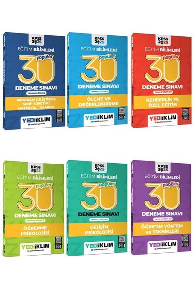 Yediiklim Yayınları Yediiklim 2025 KPSS Eğitim Bilimleri Tamamı Çözümlü Popül...