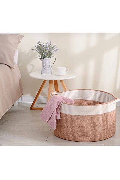 JÜTEX HOME Coș de rufe de jucărie organizator din răchită din iută