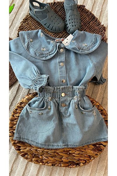 childbaby Embroidery Detail Jeans Set