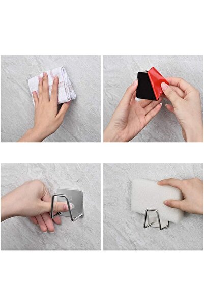 seahome حامل إسفنجة غسيل الأطباق 3 متر لاصق من الفولاذ المقاوم للصدأ متعدد ال...