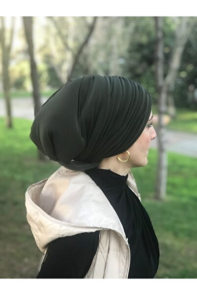 Dolgulu Haki Yeşili Drape Dış Bone