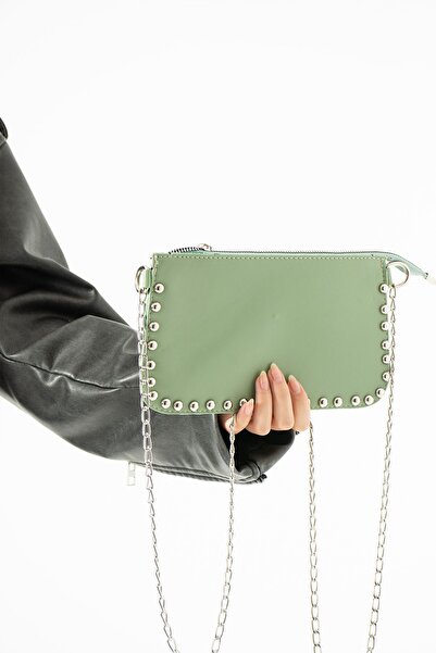 ESTUTE Kadın Zımbalı Omuz Çantası