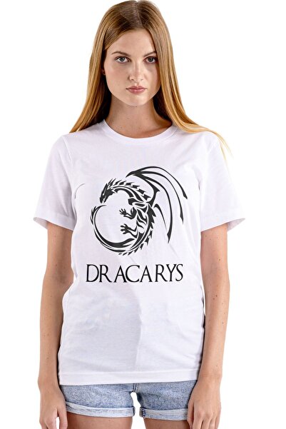 Butik Dracarys bela unisex majica